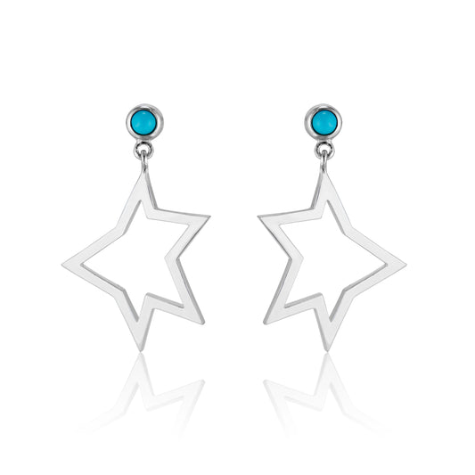 Étoile Star Earrings with Turquoise: Serena Van Rensselaer x Le Petit Prince© Collection