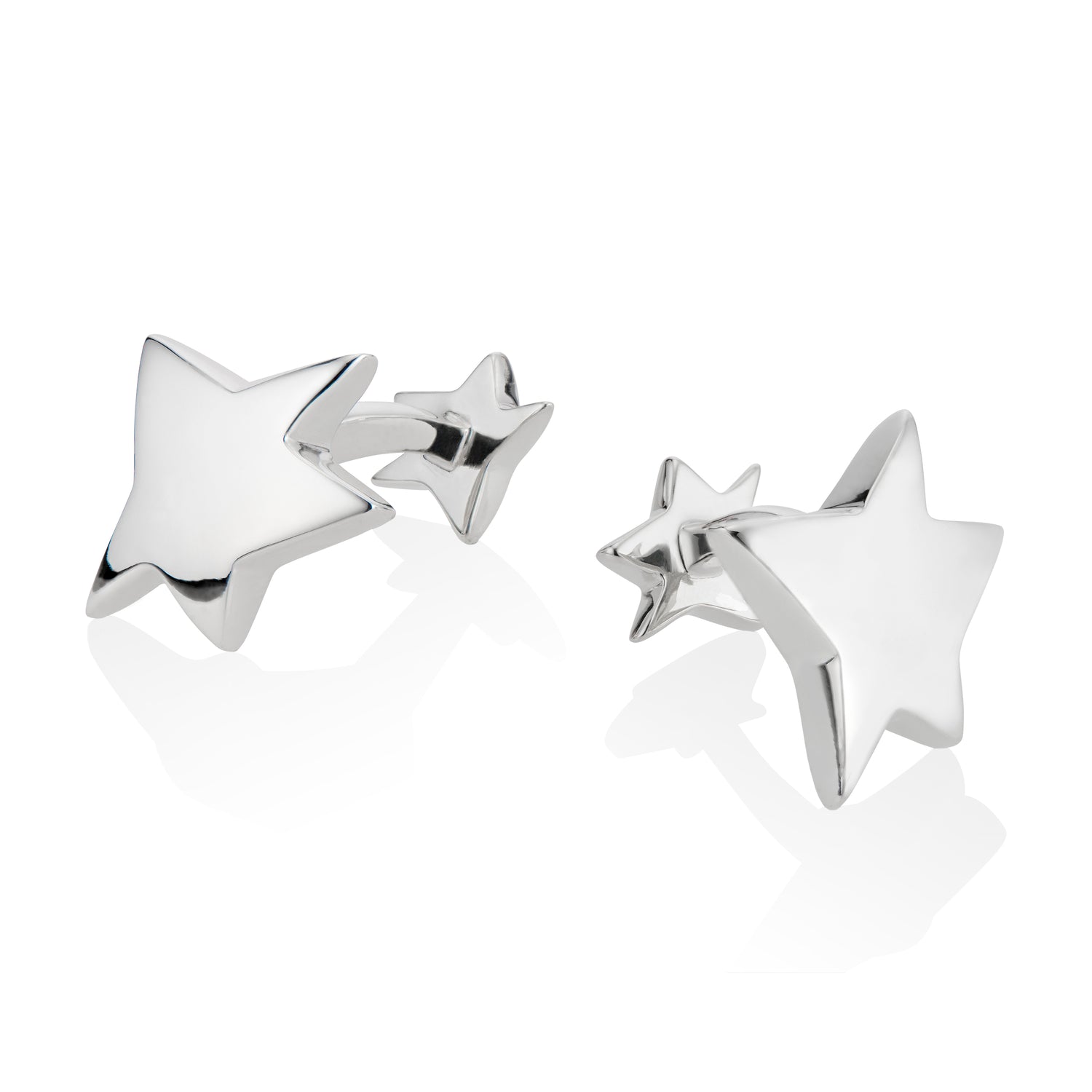 Étoile Sterling Silver Star Cufflinks: Étoile Earrings: Serena Van Rensselaer x Le Petit Prince© Collection