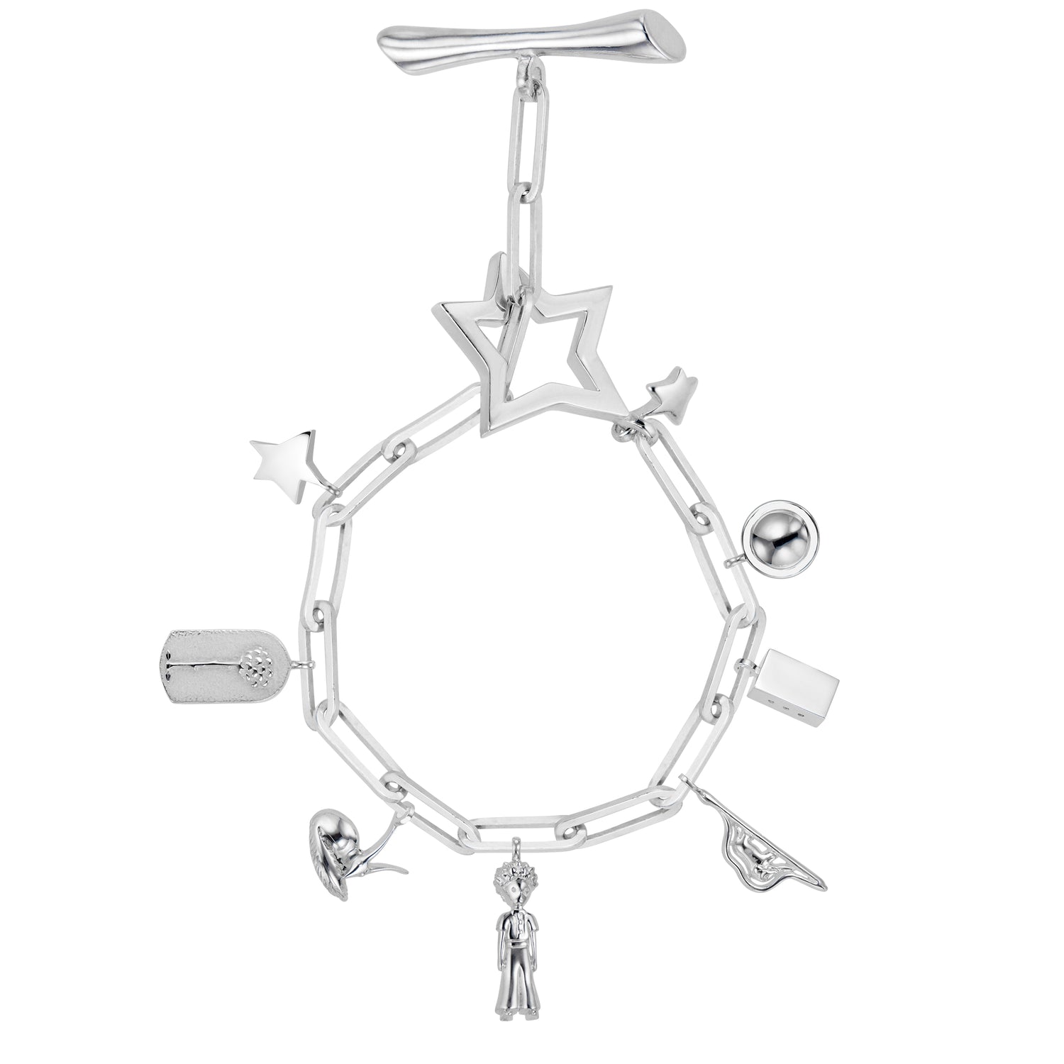 L'enchantment Star Toggle Sterling Silver Charm Bracelet from Serena Van Rensselaer x Le Petit Prince© Collection