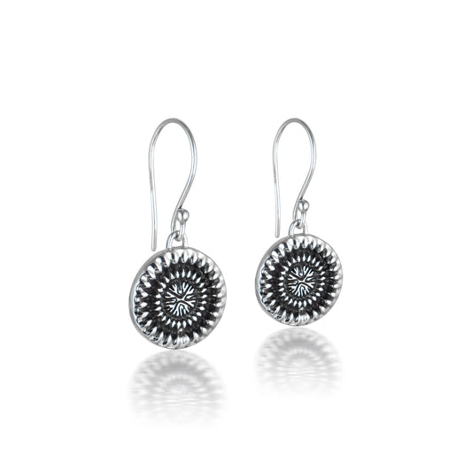 Sterling silver oxidized earrings; Impression of Love© Collection