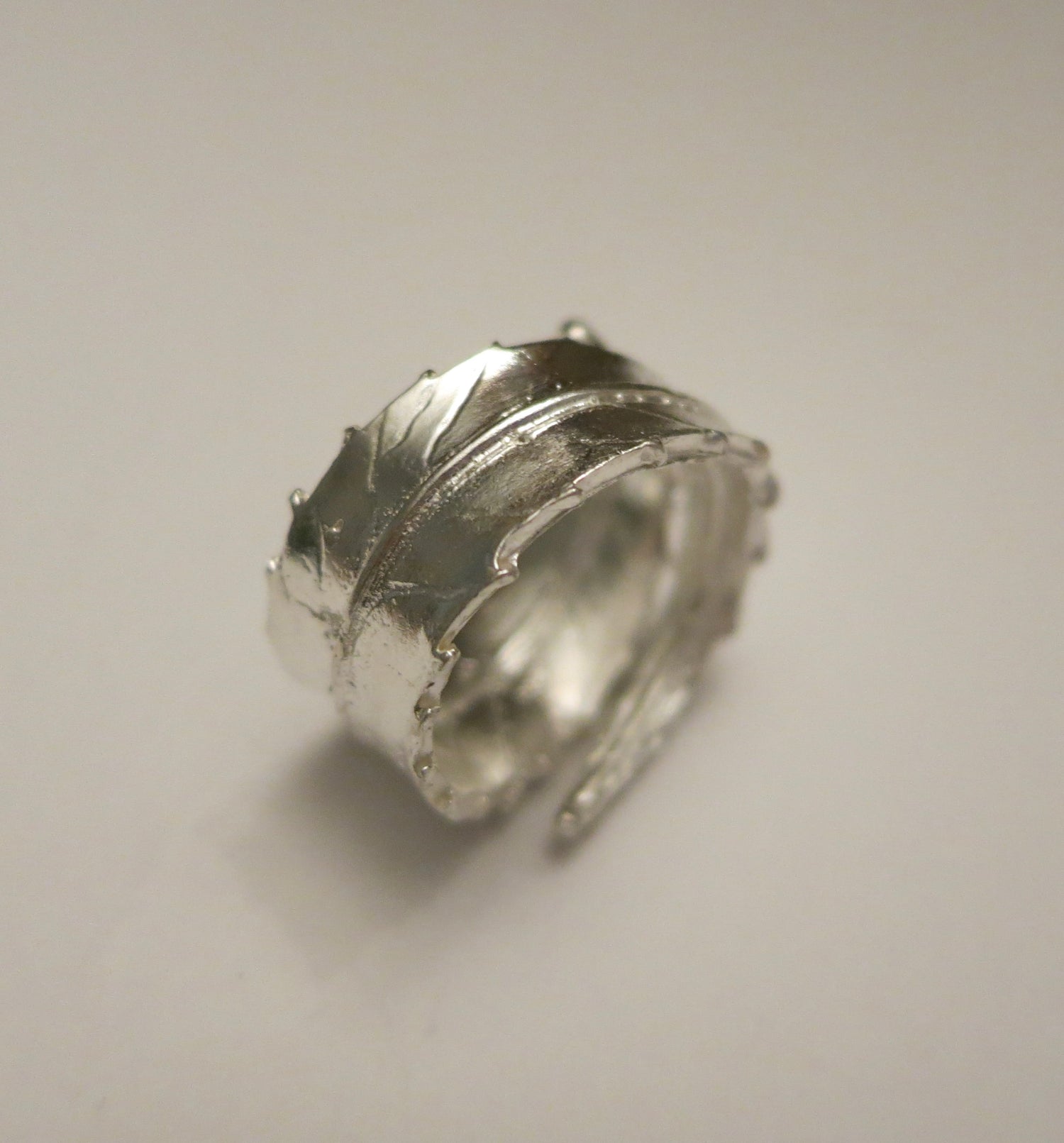 Sterling Silver Willow Leaf Ring: Willow Collection
