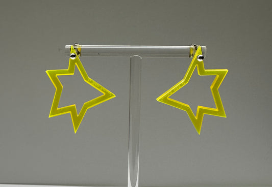 Lucite star earrings 